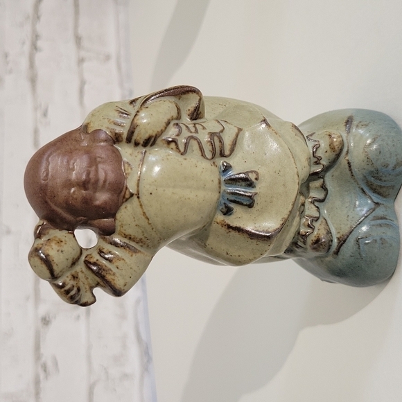 Vintage Set of (2) Japanese Immortal Porcelain Figurines, Made In Japan, Redware - Picture 3 of 8